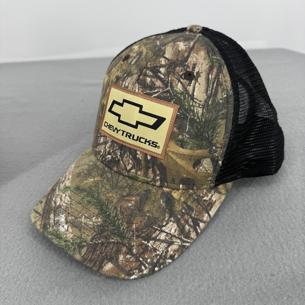 Chevrolet Trucks Realtree Camo Mesh Trucker Hat Chevy Patch Snapback Cap